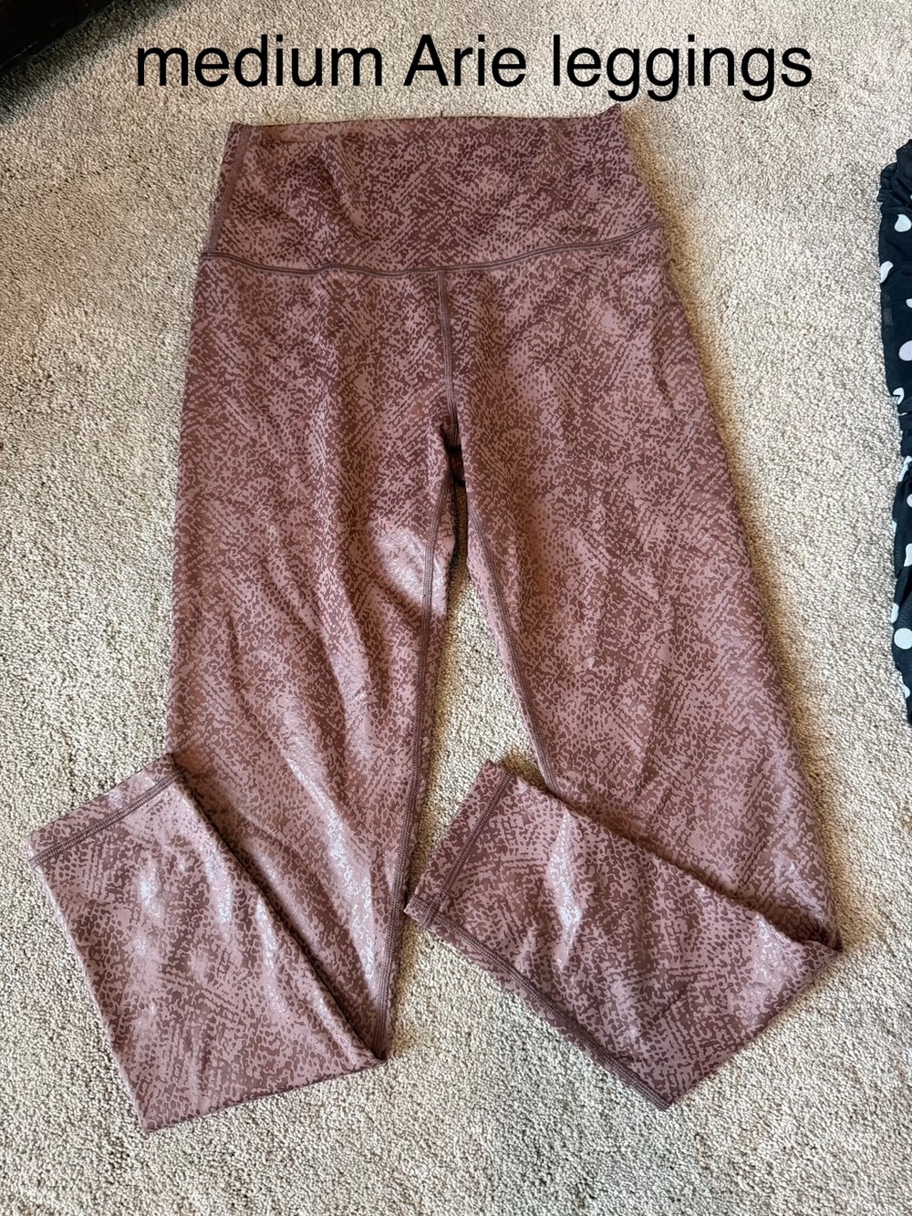 aerie Mauve Printed High-Rise Leggings